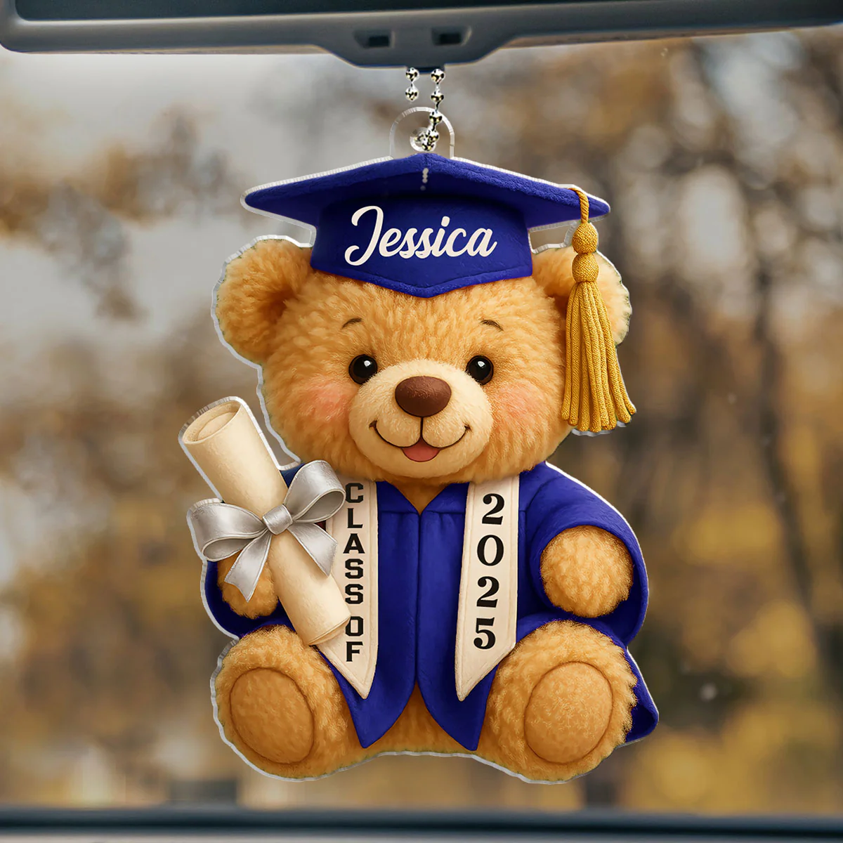 Happy Graduation - Personalized Custom Car Ornament - Image 3