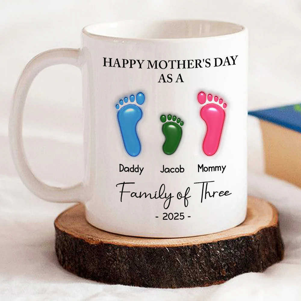 Happy Mother Day As A Family - Personalized Custom 3D Inflated Effect Mug - Image 2