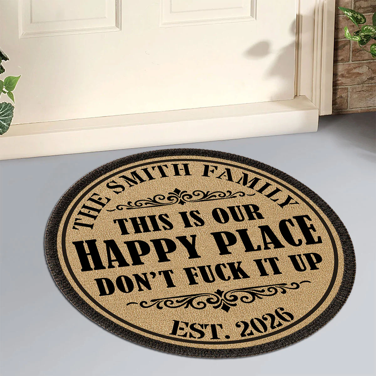 Happy Place - Personalized Custom Doormat - Image 2
