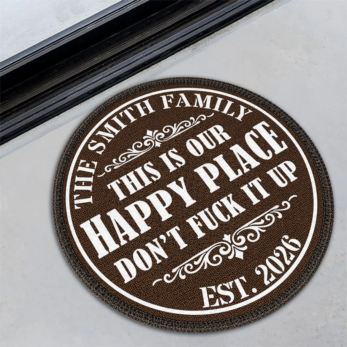Happy Place - Personalized Custom Doormat - Image 3