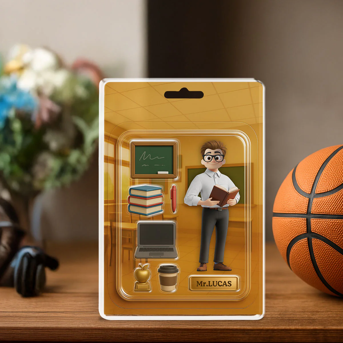 Happy Teacher Figure - Personalized Custom Acrylic Plaque - Image 4