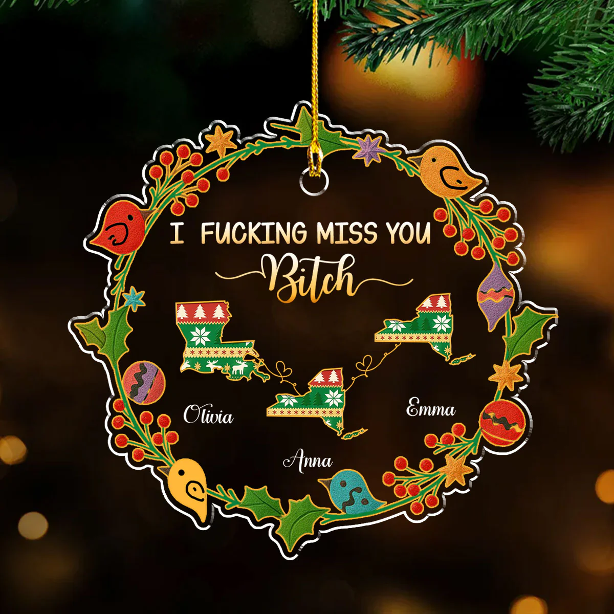 Have A Merry Christmas - Personalized Custom Acrylic Ornament - Image 2
