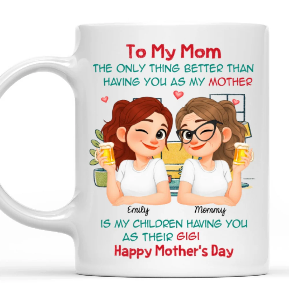 Having You As My Mom - Personalized Custom Coffee Mug - Image 8