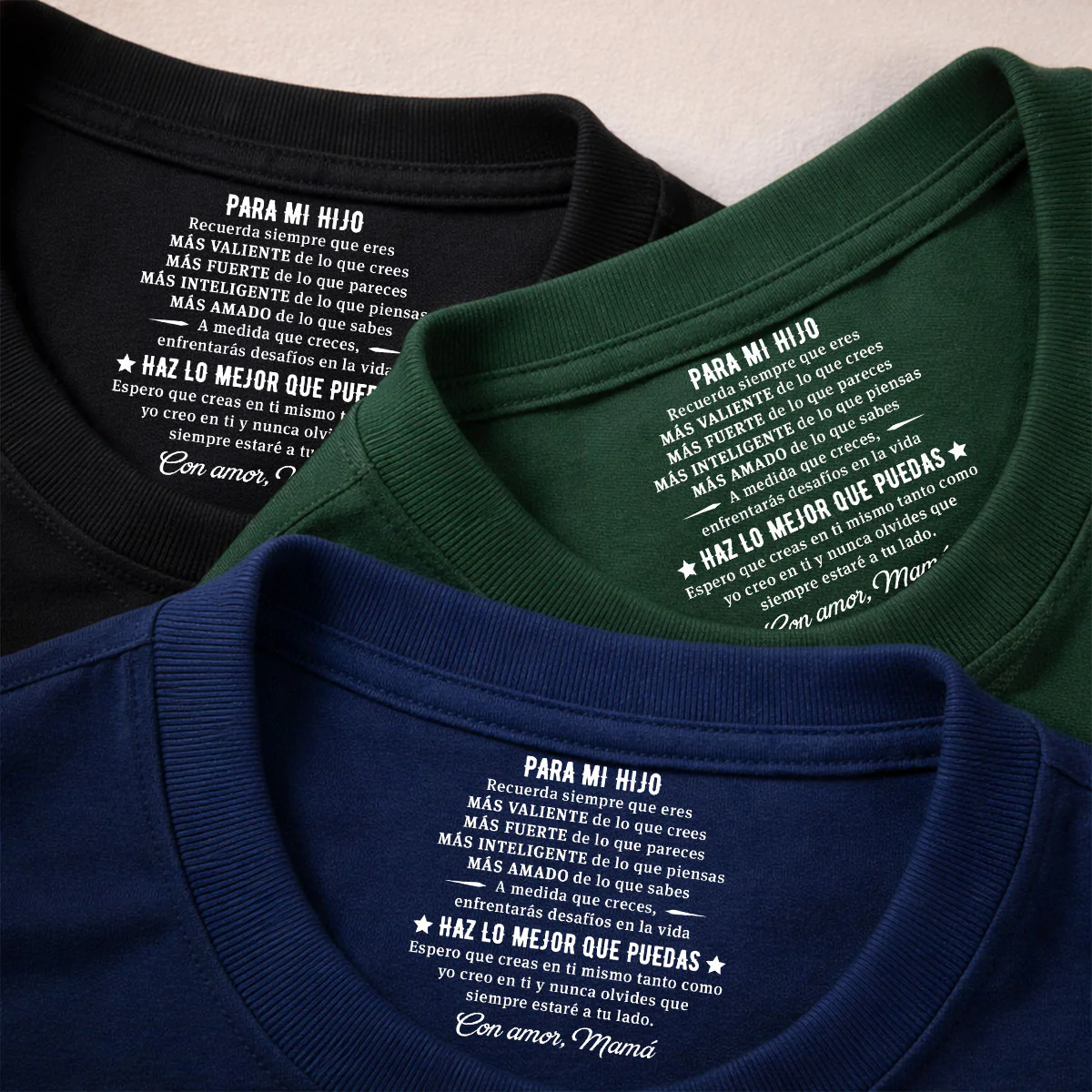 Haz Lo Mejor Que Puedas - Camiseta Personalizada con Impresión en el Cuello Interior - Image 4