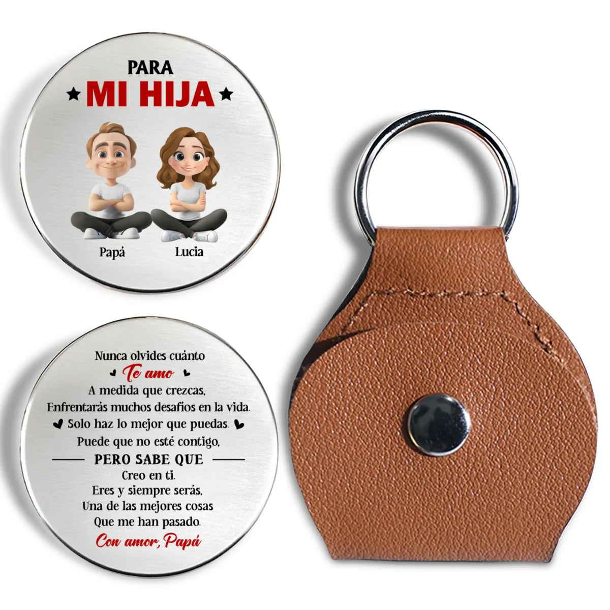 Haz Lo Mejor Que Puedas Hija - Abrazo De Bolsillo Personalizado - Image 6
