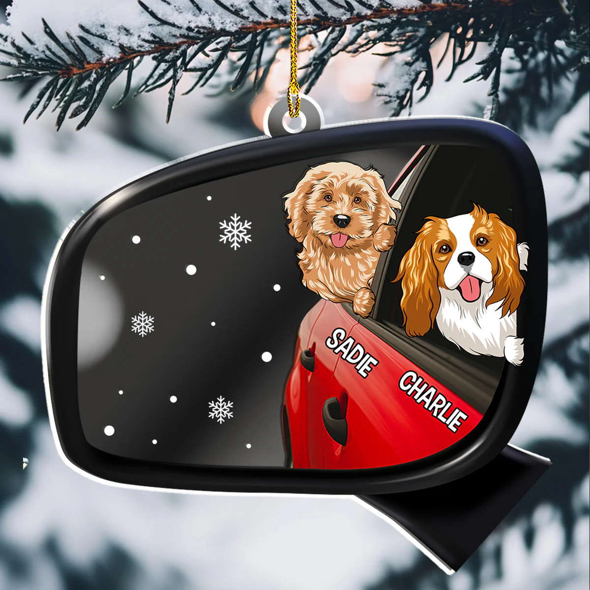 Head Out Window - Personalized Custom Mirrored Acrylic Ornament - Image 2