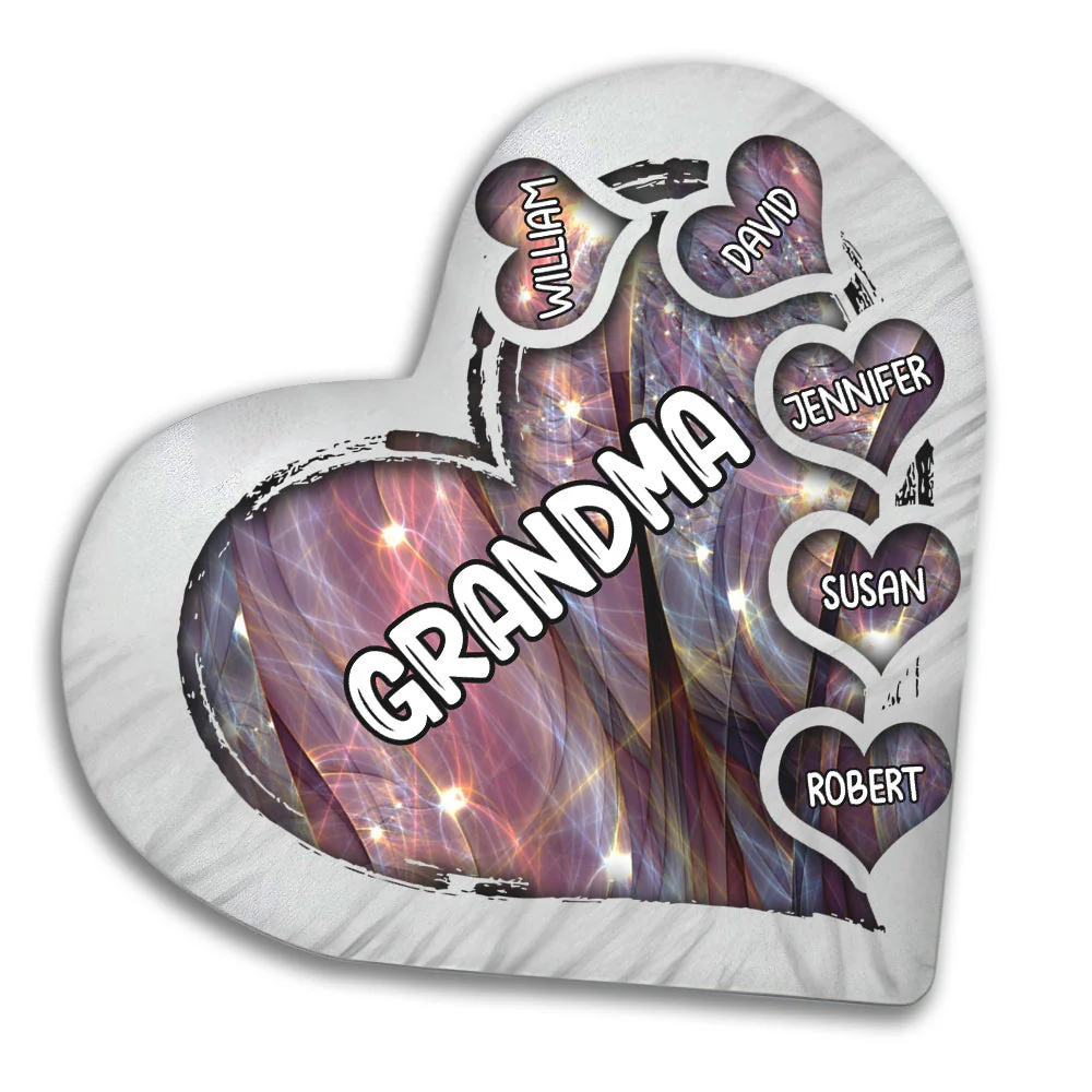 Heart Of Grandma - Personalized Custom Shaped Pillow - Image 2