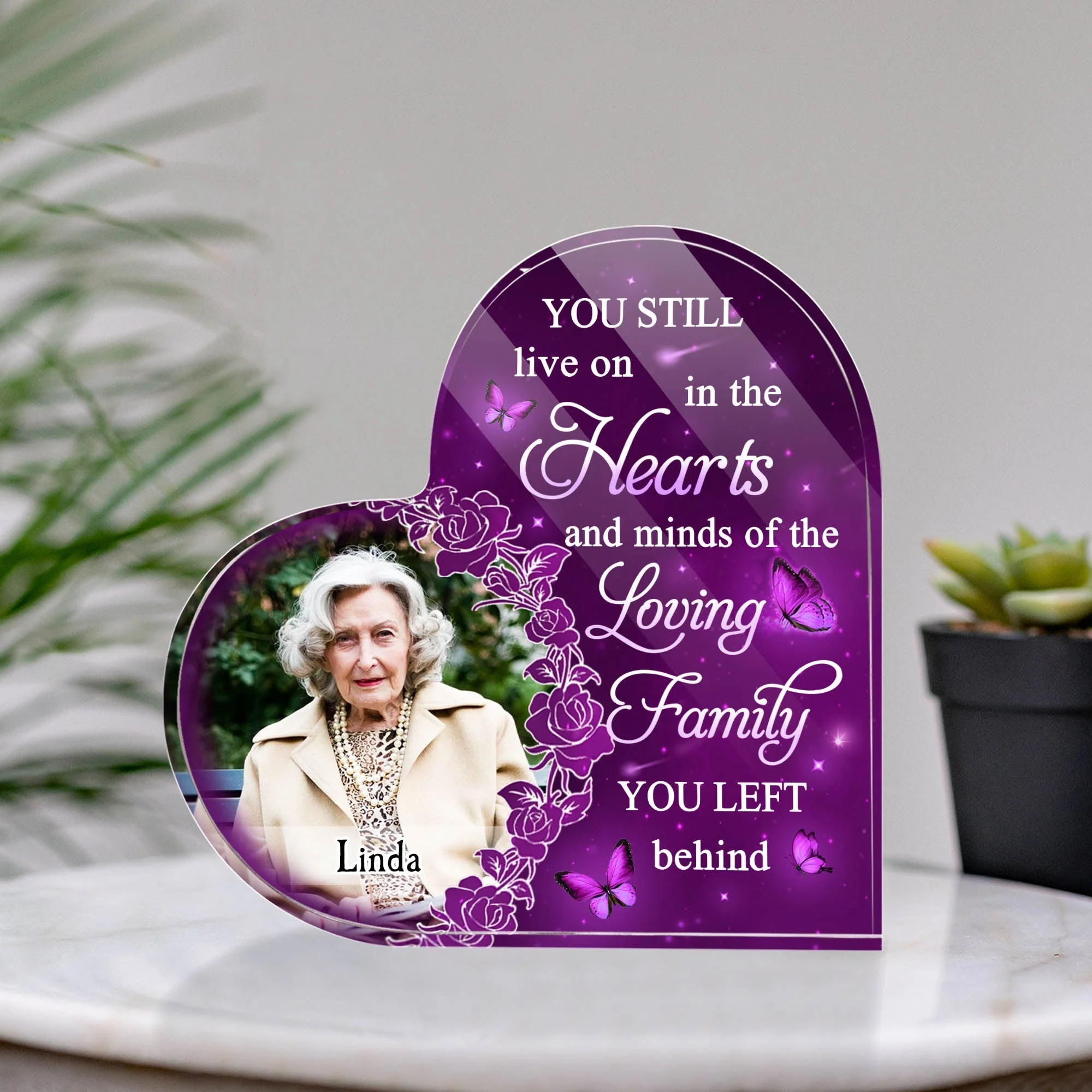 Hearts And Minds - Personalized Custom Acrylic Plaque - Image 3