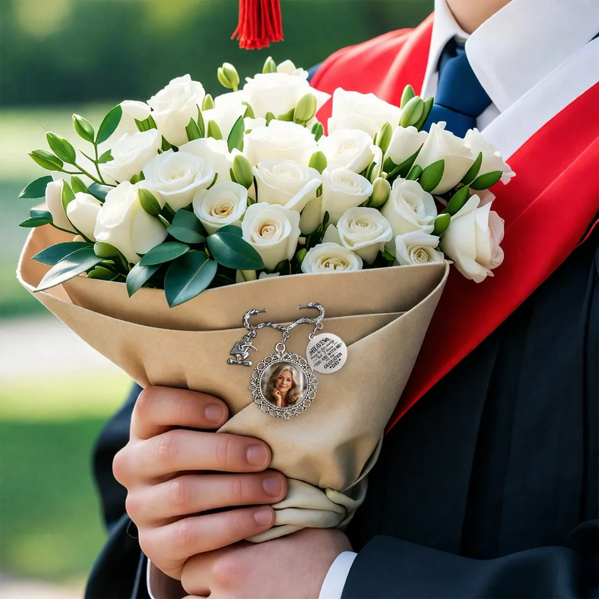 Heaven May Be Far Away - Personalized Custom Graduation Tassel Pin - Image 3