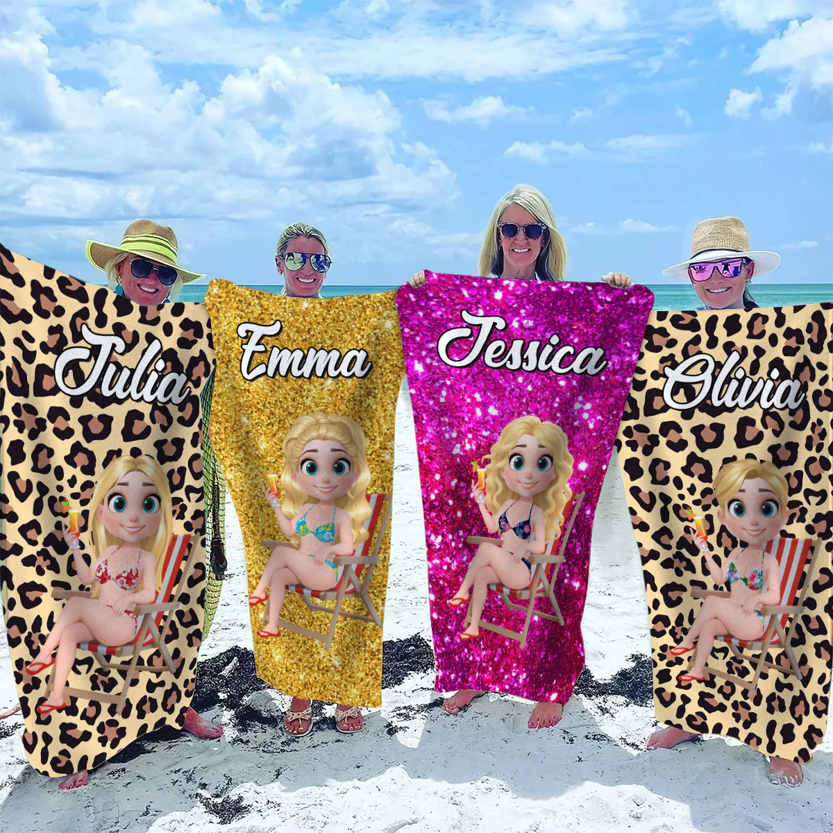 Hello Gorgeous - Personalized Custom Beach Towel - Image 6
