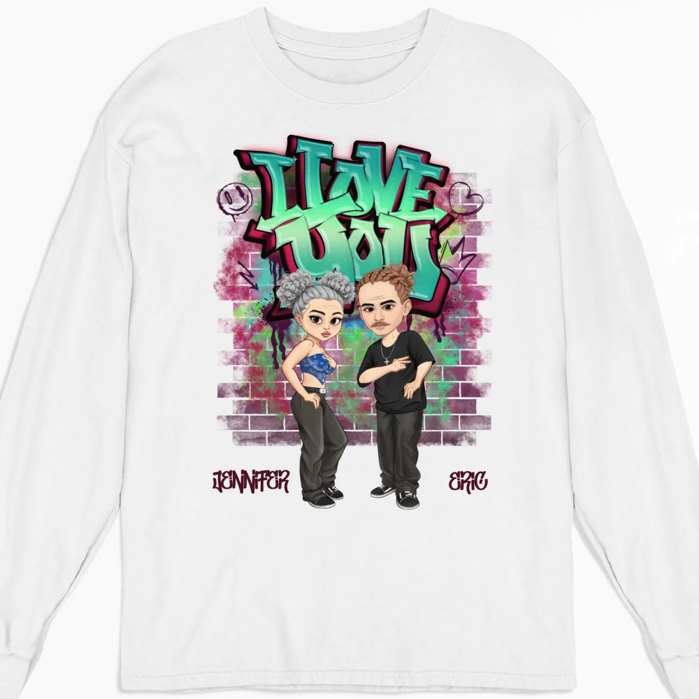 Hip Hop Couple - Personalized Custom Shirt - Image 11