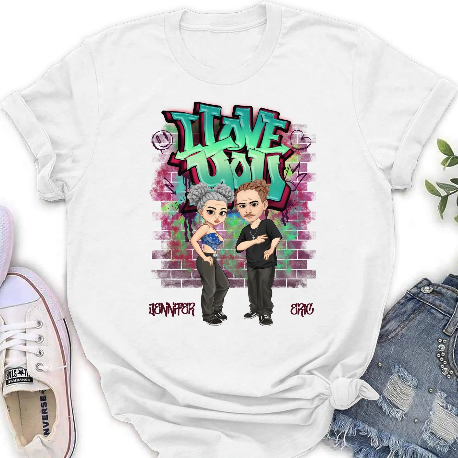 Hip Hop Couple - Personalized Custom Shirt - Image 17