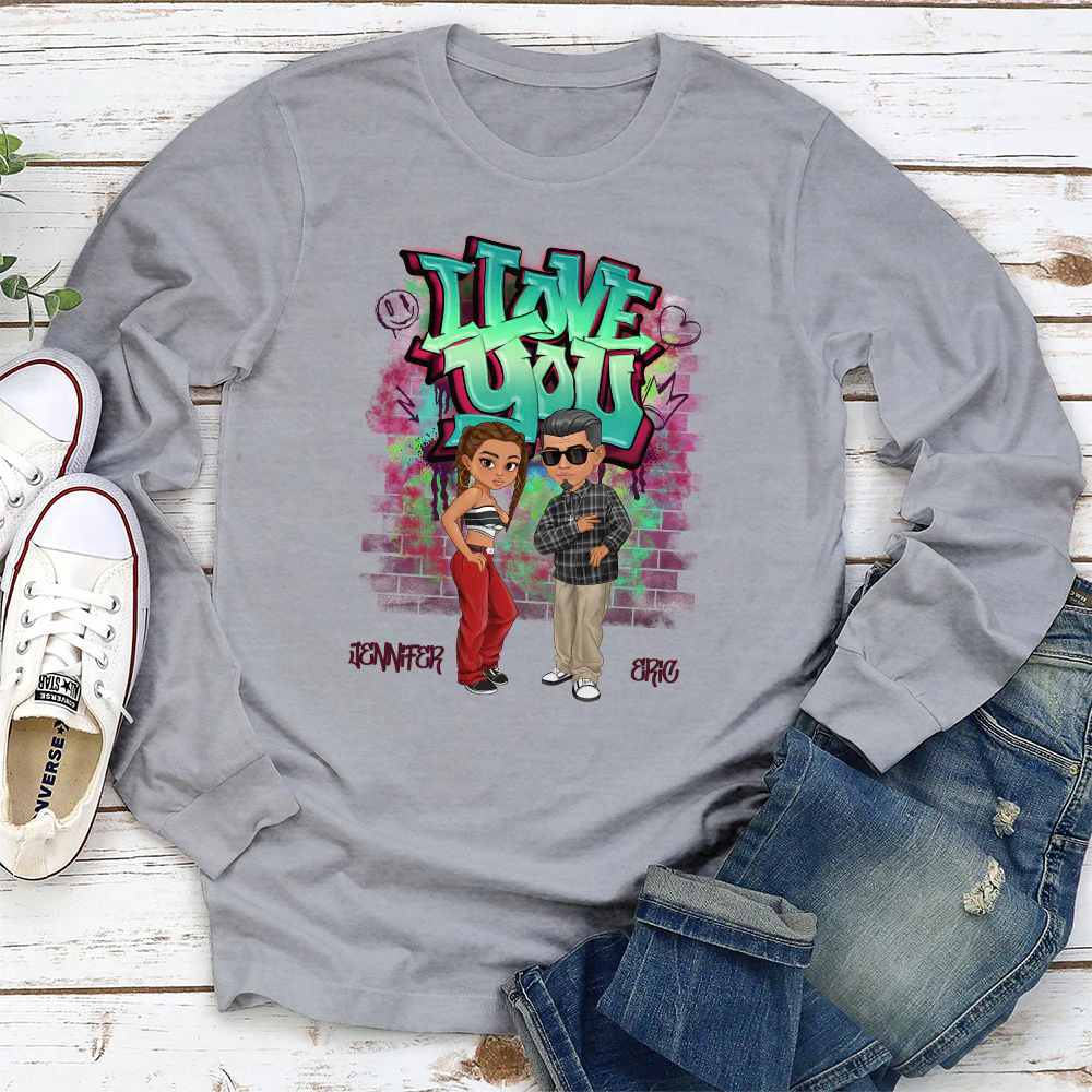 Hip Hop Couple - Personalized Custom Shirt - Image 4