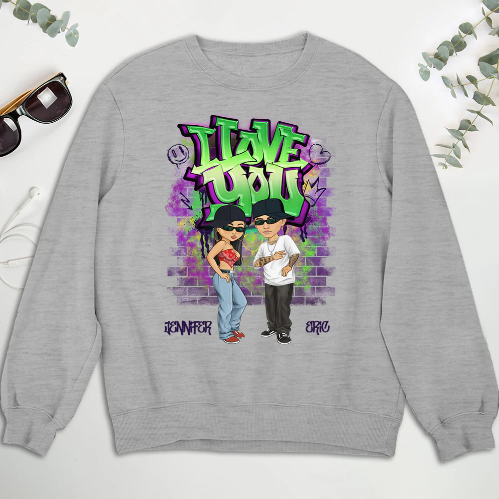 Hip Hop Couple - Personalized Custom Shirt - Image 5