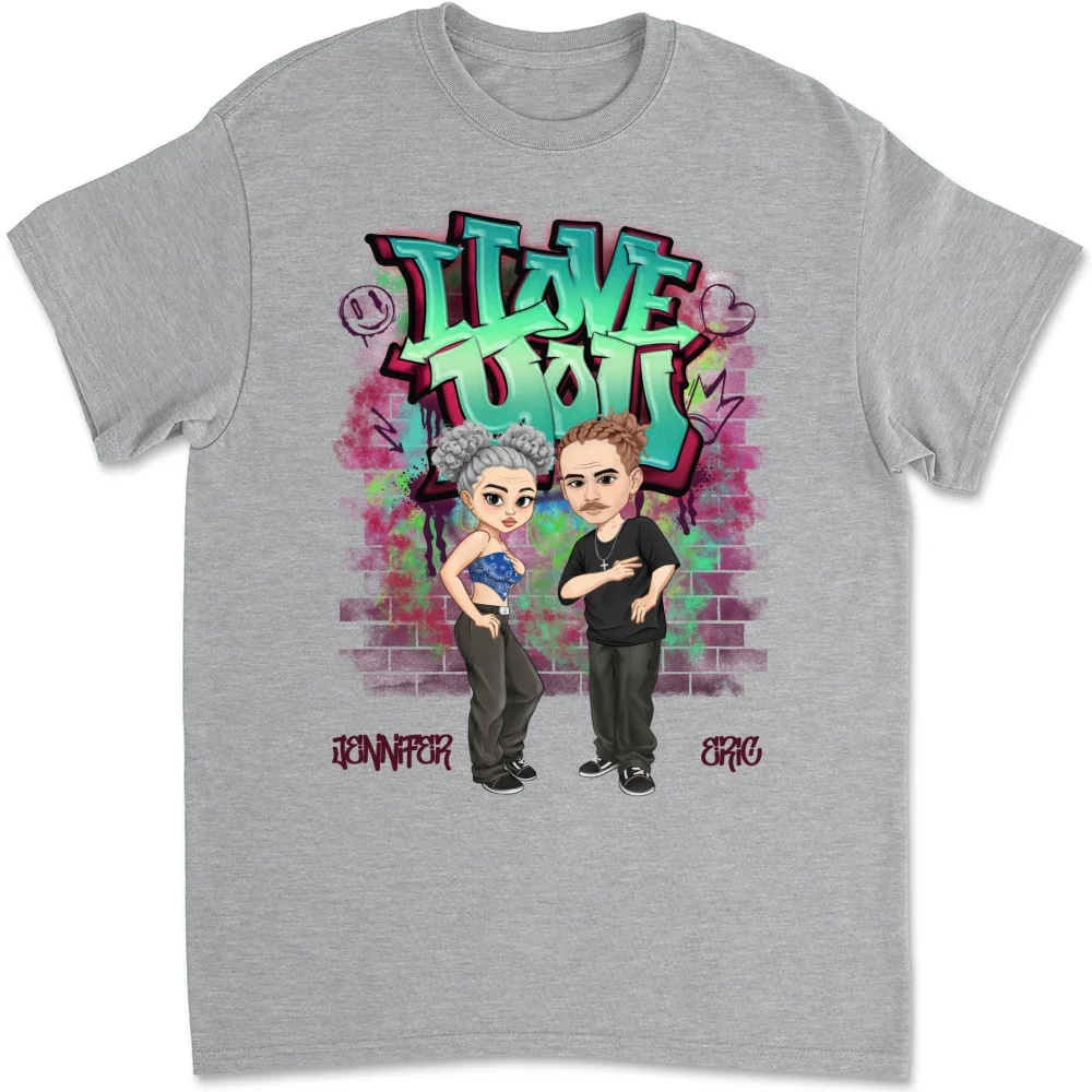 Hip Hop Couple - Personalized Custom Shirt - Image 8