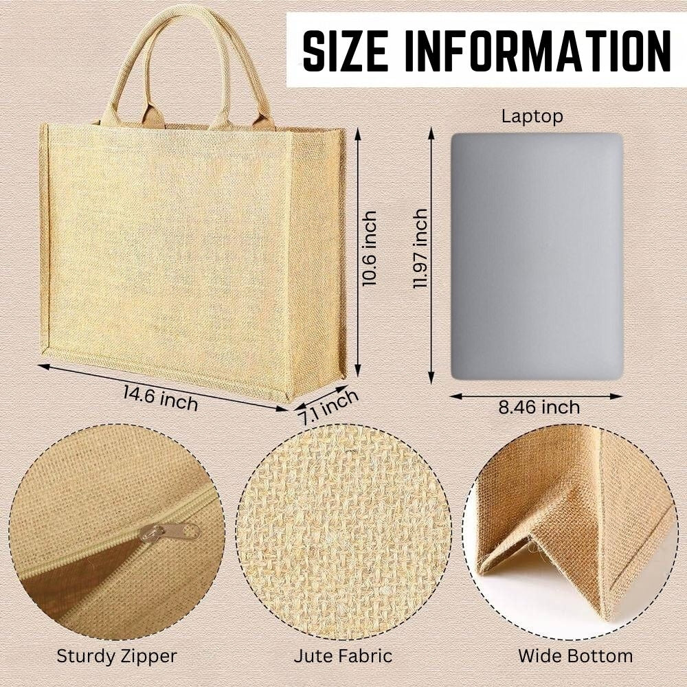 Hola beaches - Personalized Custom Jute Tote Bag - Image 9