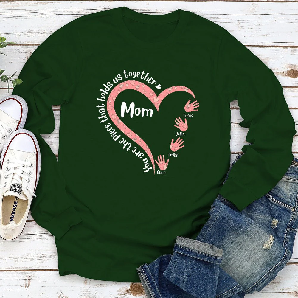 Hold Us Together - Personalized Custom Long Sleeve T-shirt - Image 3