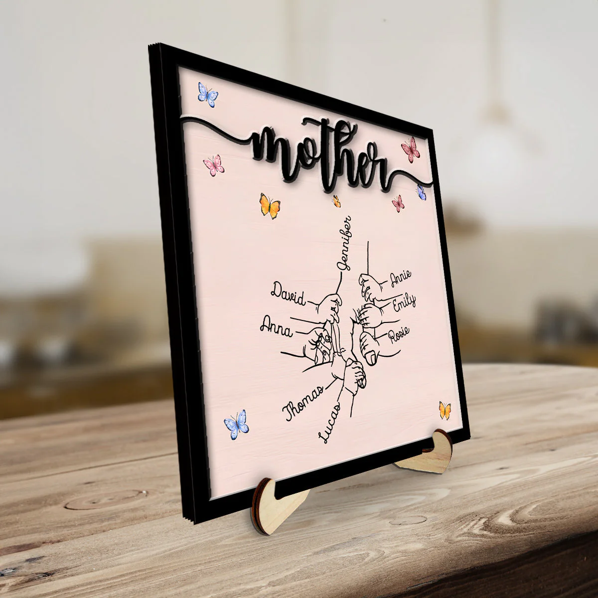 Holding Hand - Personalized Wooden Plaque - Image 4