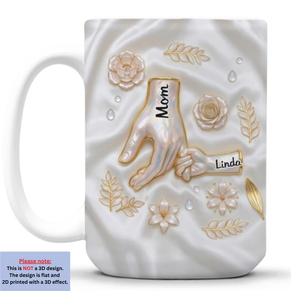 Holding Hands Family - Personalized Custom 3D Inflated Effect Mug - Image 7