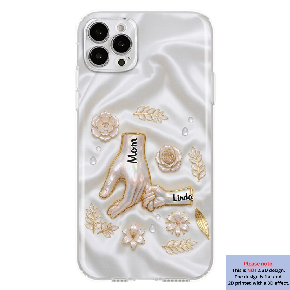 Holding Hands Family - Personalized Custom 3D Inflated Effect Phone Case - Image 16
