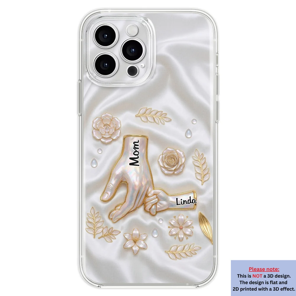 Holding Hands Family - Personalized Custom 3D Inflated Effect Phone Case - Image 22