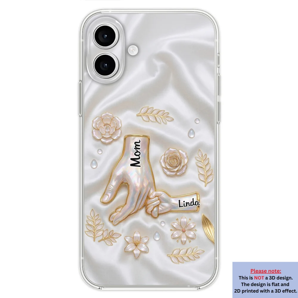 Holding Hands Family - Personalized Custom 3D Inflated Effect Phone Case - Image 26