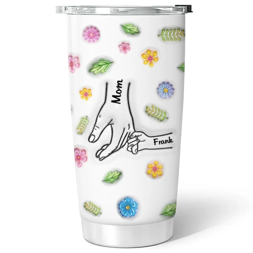 Holding Hands Forever - Personalized Custom 3D Inflated Effect Tumbler - Image 6
