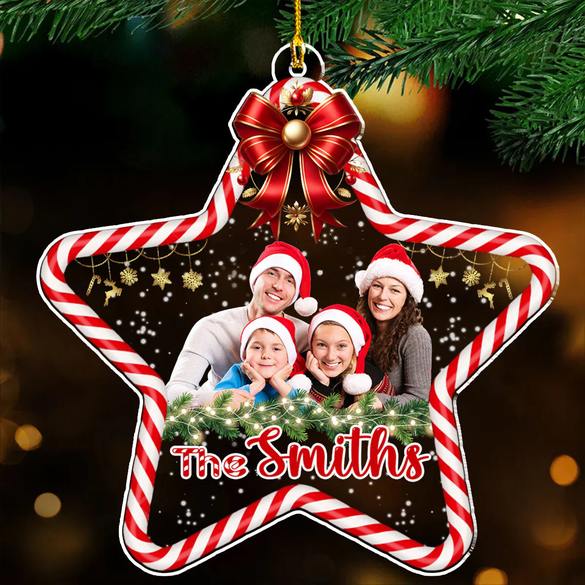 Holiday Joy - Personalized Custom Acrylic Ornament - Image 2