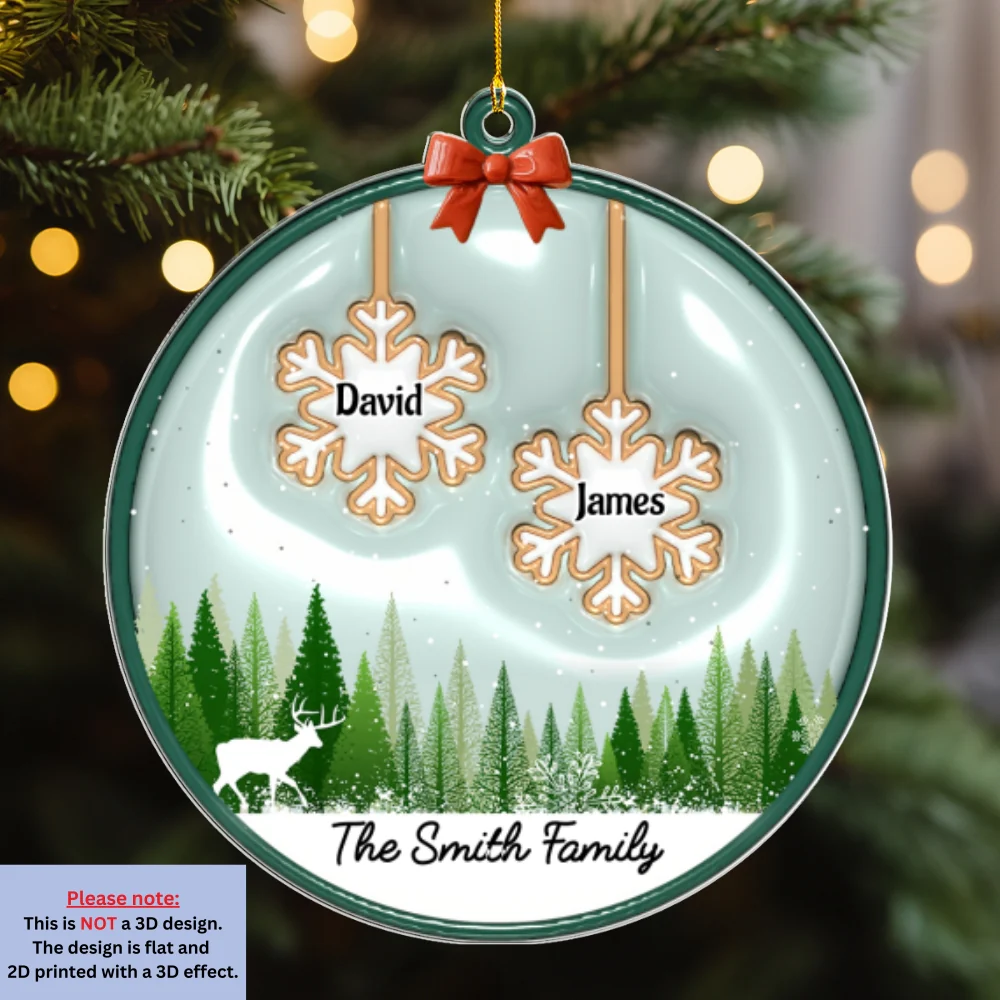 Holiday Season - Personalized Custom 3D Inflated Effect Acrylic Ornament - Image 7