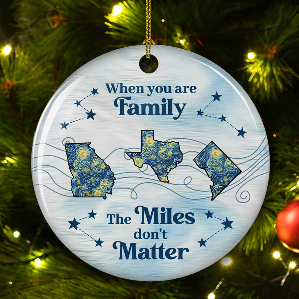 Home Is Love - Personalized Custom Ceramic Ornament - Image 3