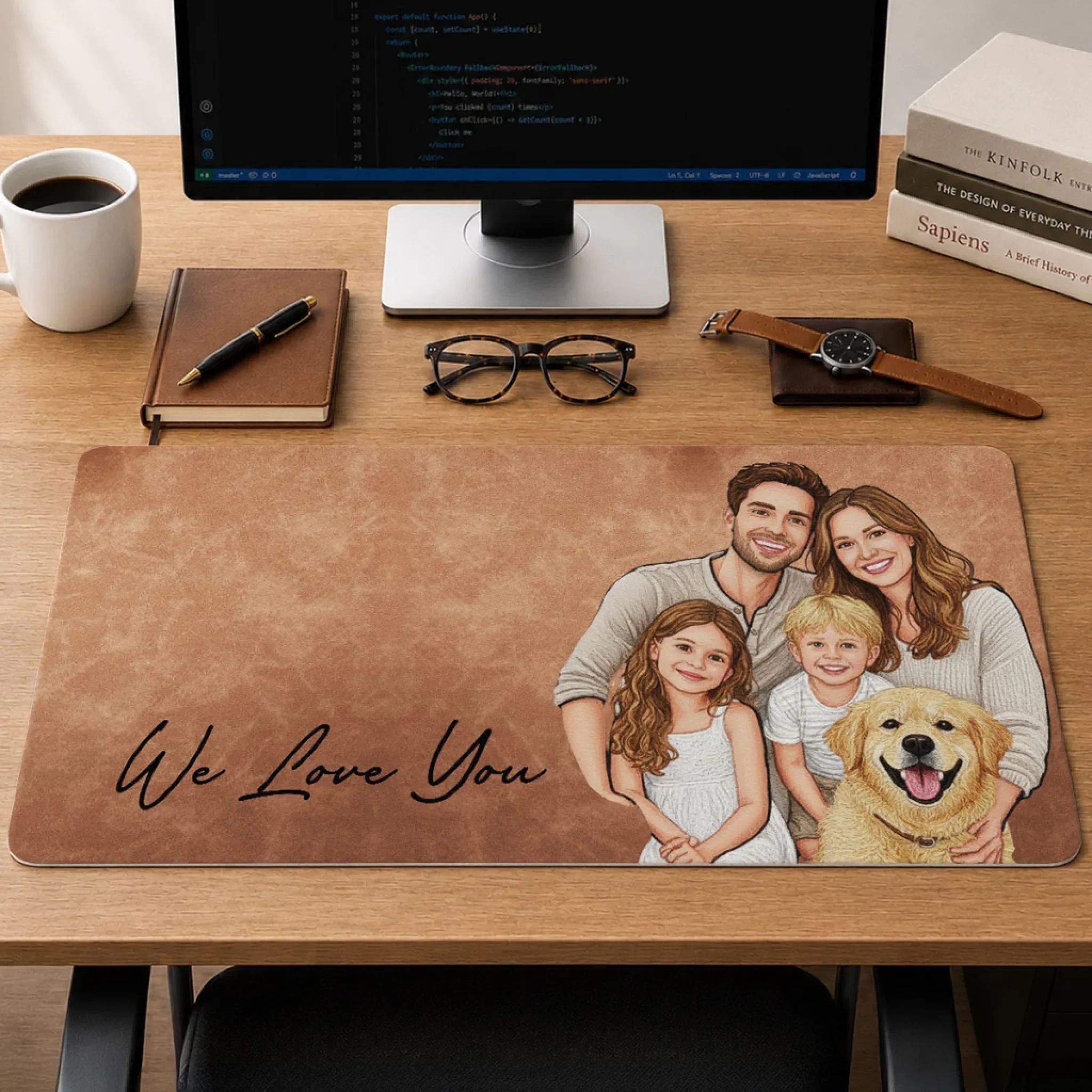 Home Is Us - Personalized Custom Desk Mat
