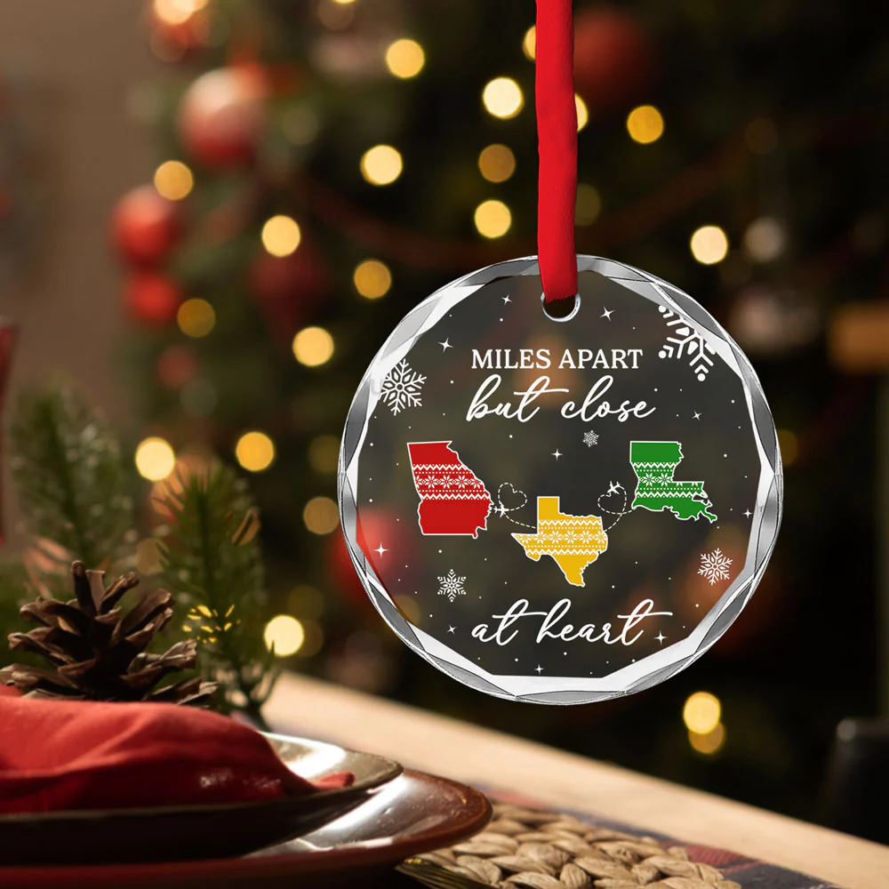 Home Is Where - Personalized Custom Glass Ornament - Image 2