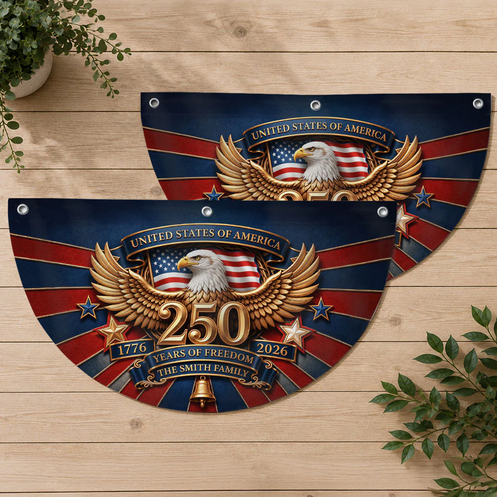 Home Of Freedom Since 1776 - Personalized Custom Non-Pleated Fan Flag - Image 5