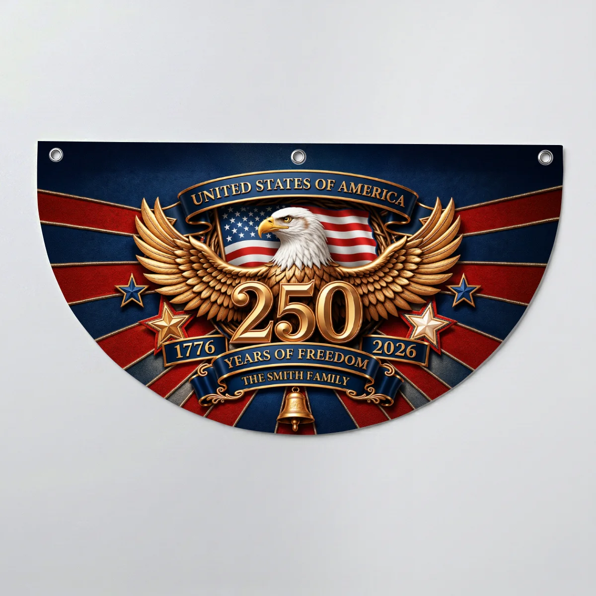 Home Of Freedom Since 1776 - Personalized Custom Non-Pleated Fan Flag - Image 7