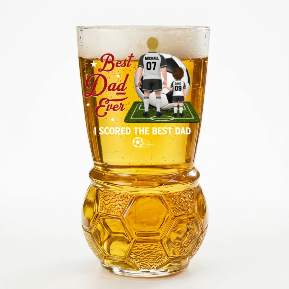 Home of Soccer Fans Forever - Personalized Custom Football Beer Glass - Image 8