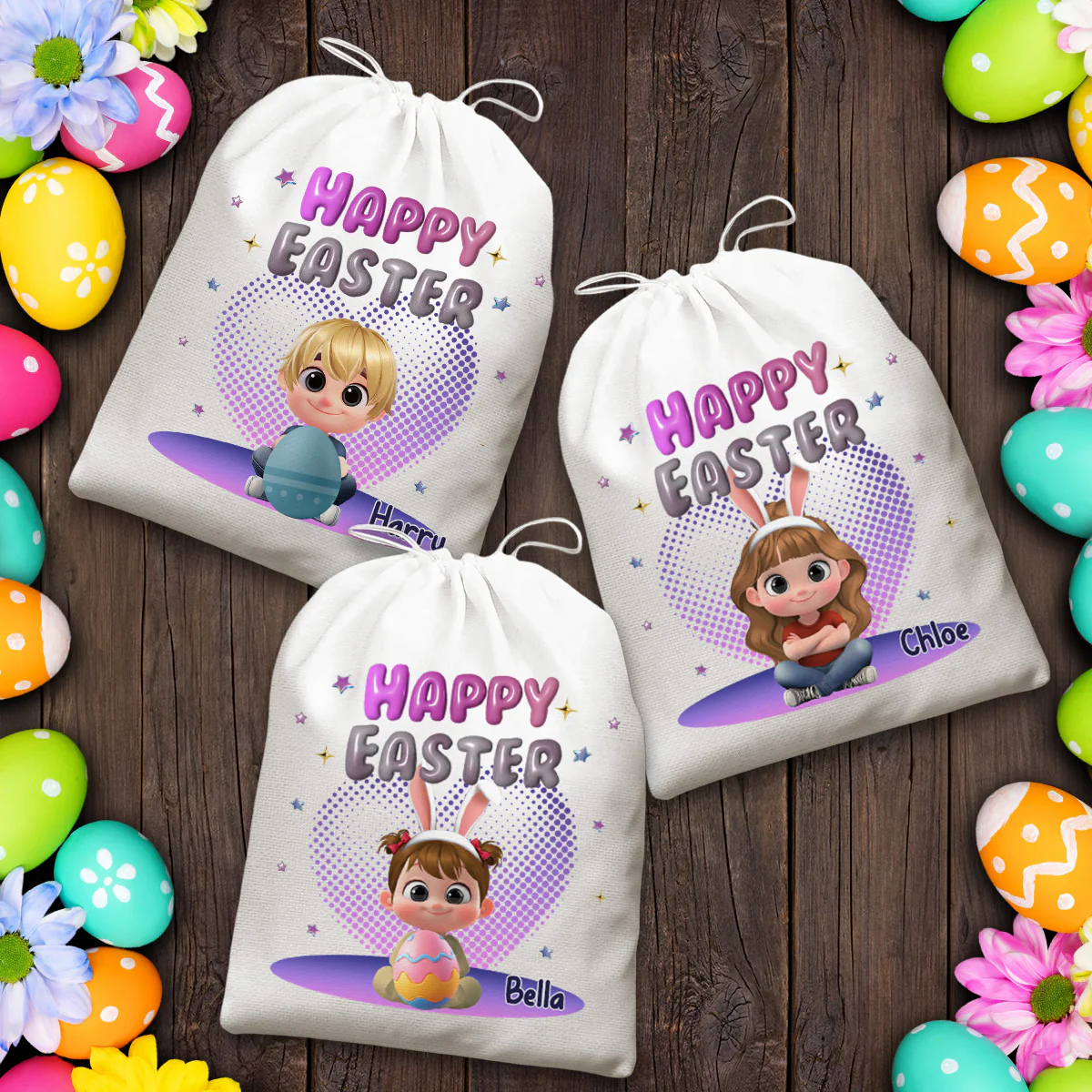 Hopping Into Easter Joy - Personalized Custom Favor Bag - Image 6
