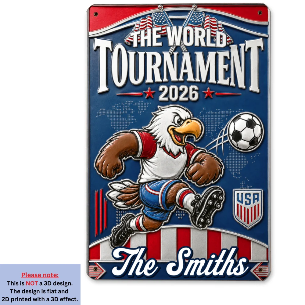 Hosted By America - Personalized Custom 3D Inflated Effect Metal Sign - Image 5