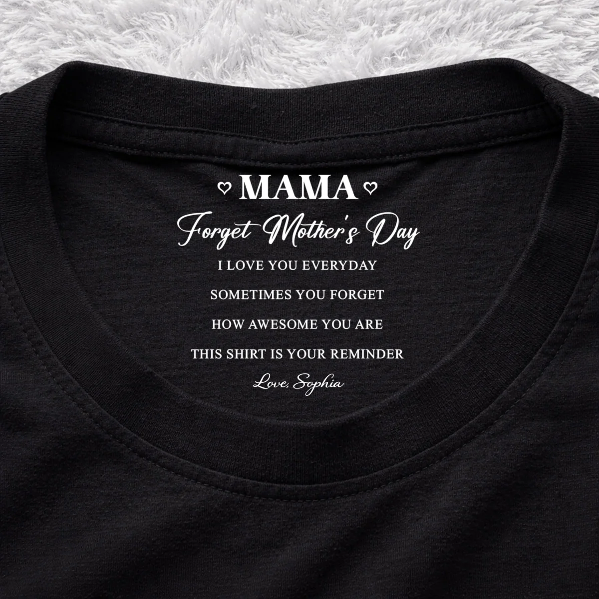How Awesome You Are - Personalized Custom Inside Neck Print T-Shirt - Image 7