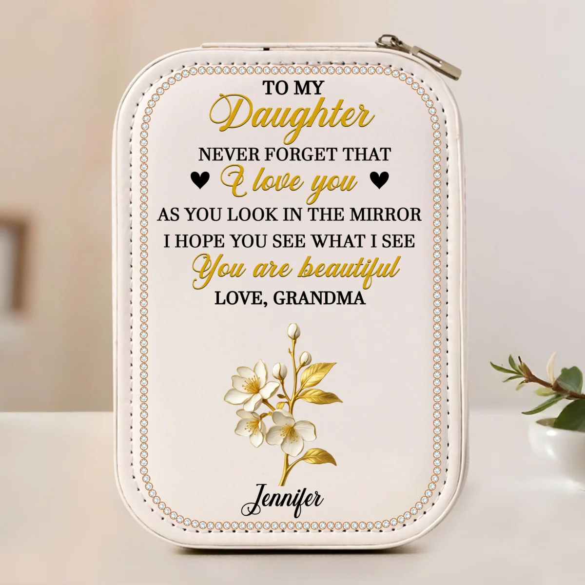 How Beautiful You Are - Personalized Custom Jewelry Box With LED Mirror - Image 10