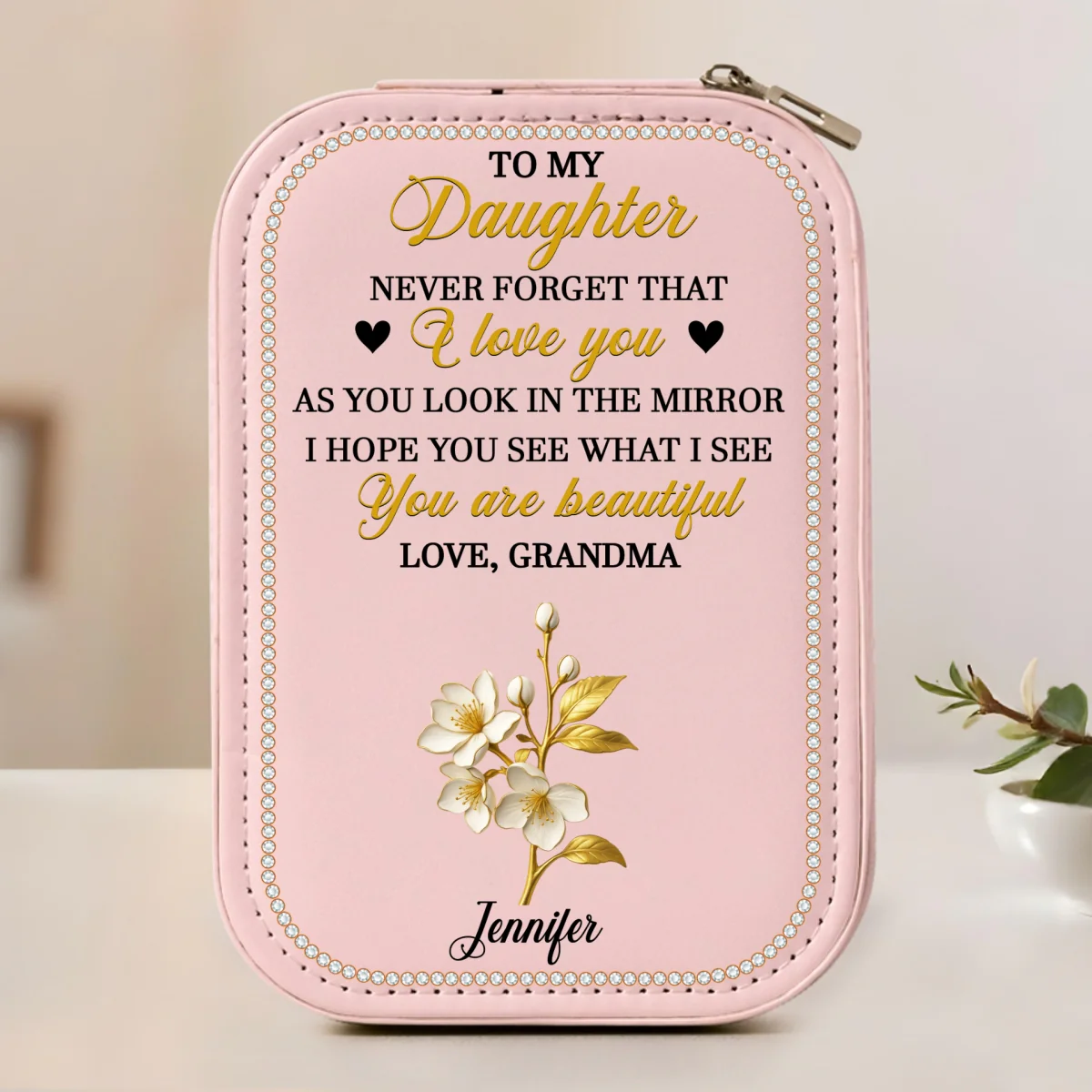 How Beautiful You Are - Personalized Custom Jewelry Box With LED Mirror - Image 9