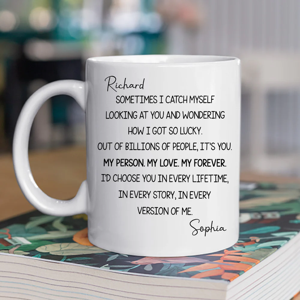 How I Got So Lucky - Personalized Custom Coffee Mug - Image 2