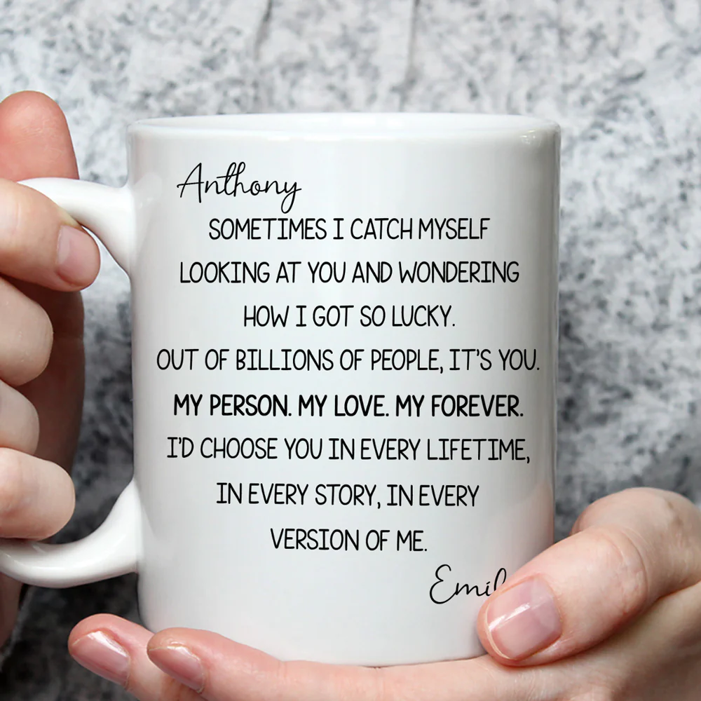 How I Got So Lucky - Personalized Custom Coffee Mug - Image 3