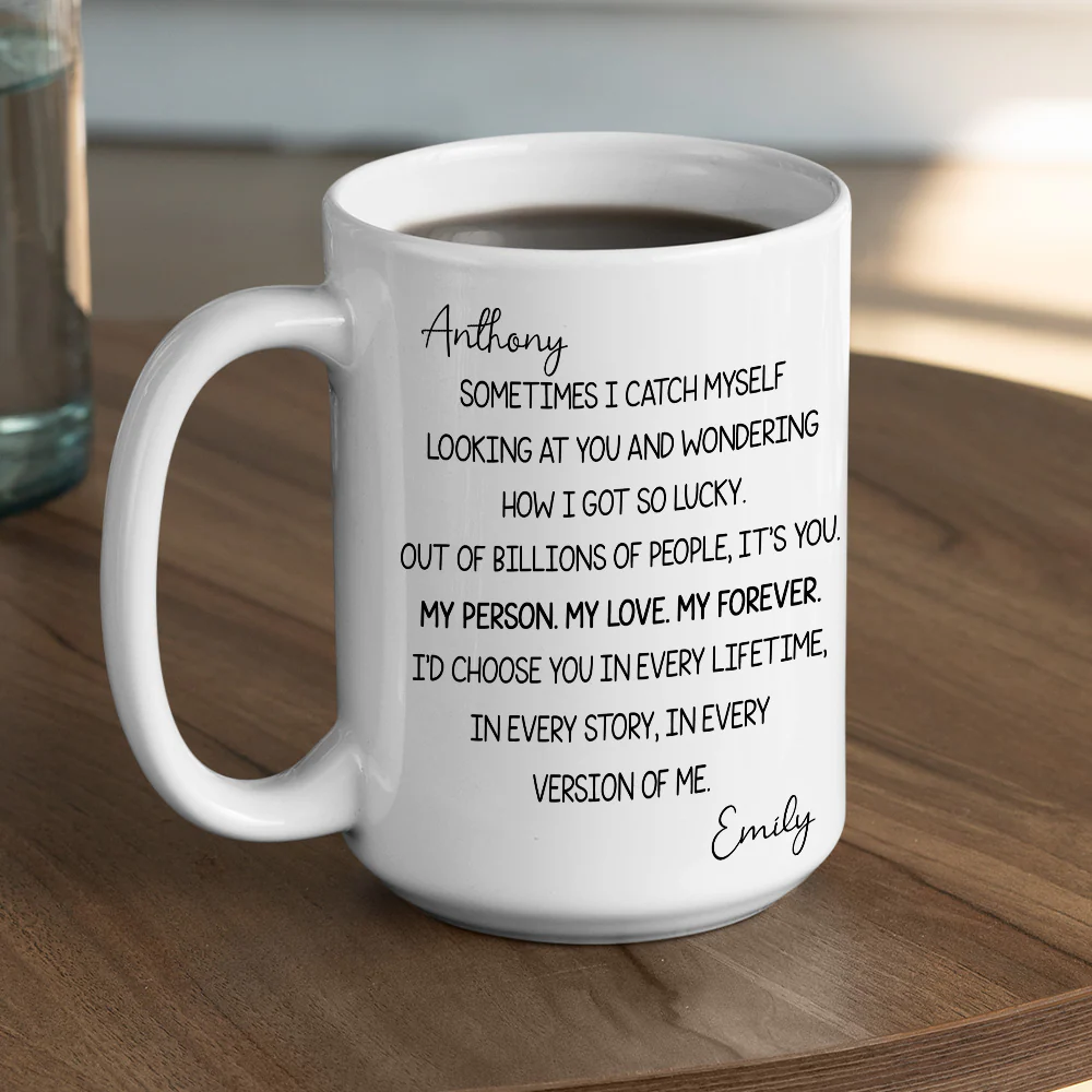How I Got So Lucky - Personalized Custom Coffee Mug - Image 5