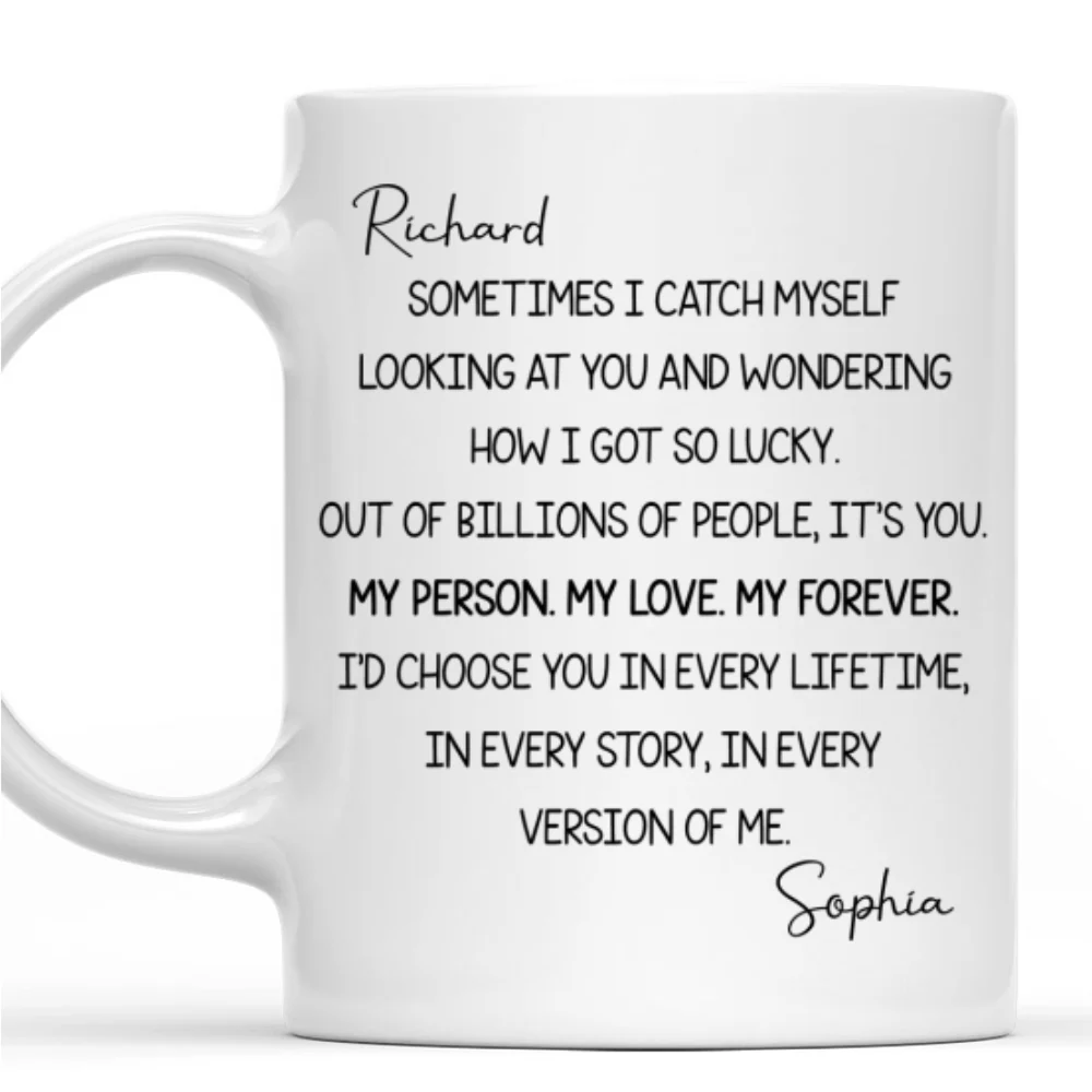 How I Got So Lucky - Personalized Custom Coffee Mug - Image 7