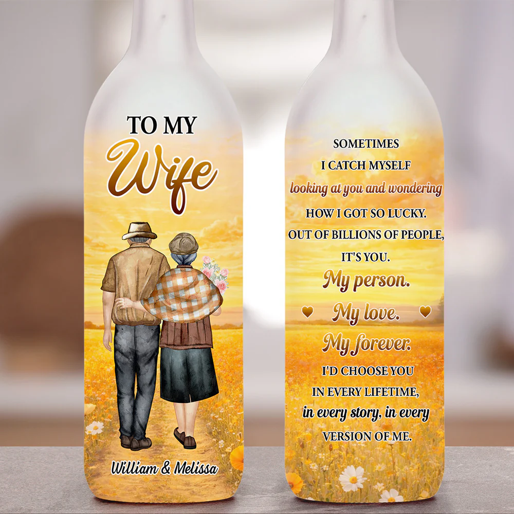 How Lucky I Am - Personalized Custom Bottle Lamp - Image 4