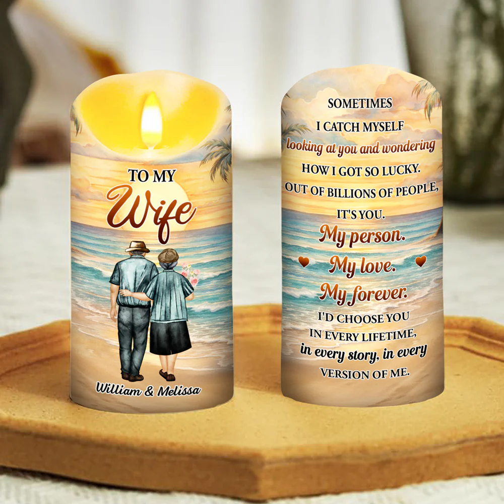 How Lucky I Am - Personalized Custom LED Candle - Image 3