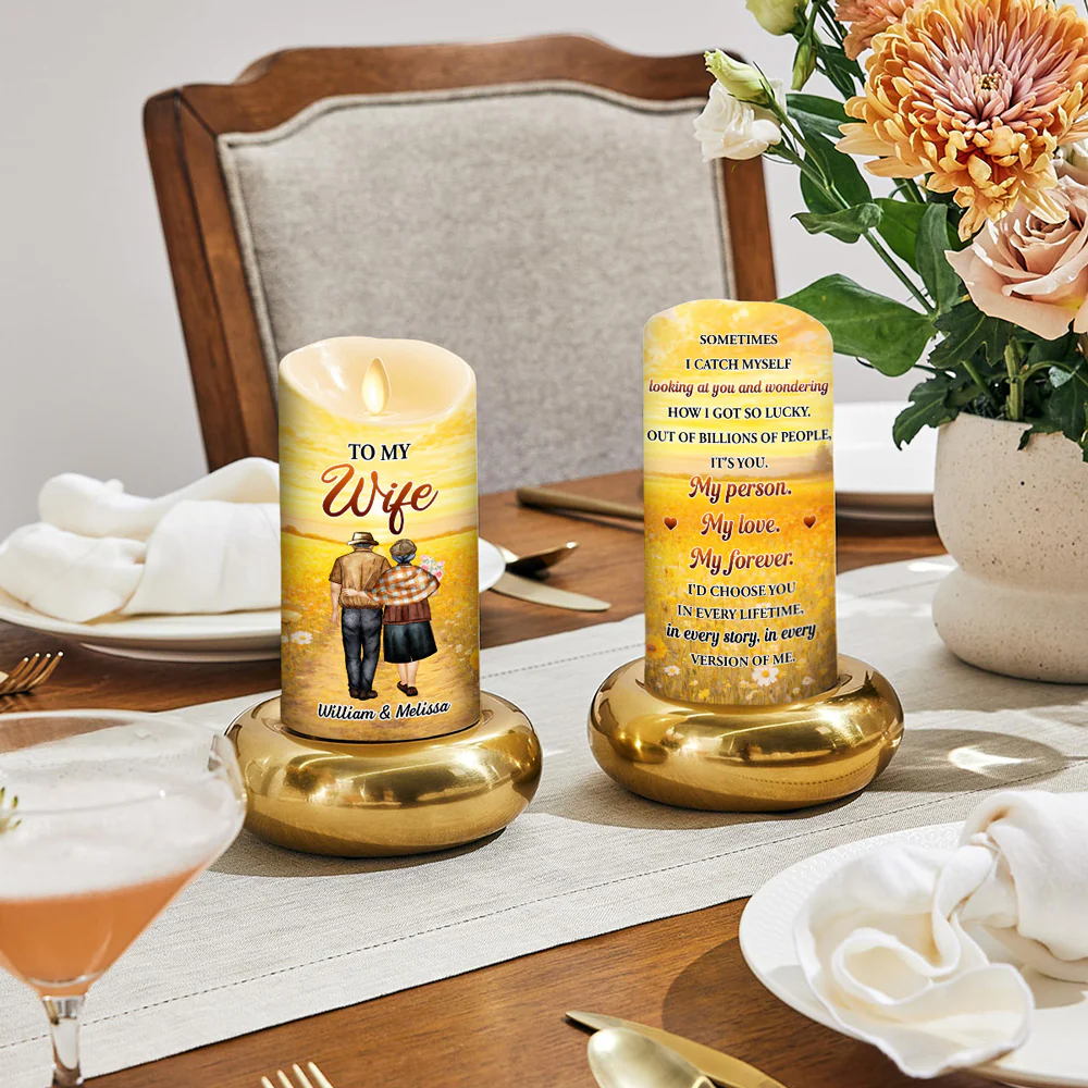 How Lucky I Am - Personalized Custom LED Candle - Image 4