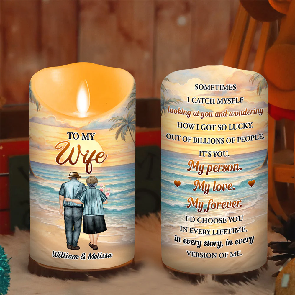 How Lucky I Am - Personalized Custom LED Candle - Image 5