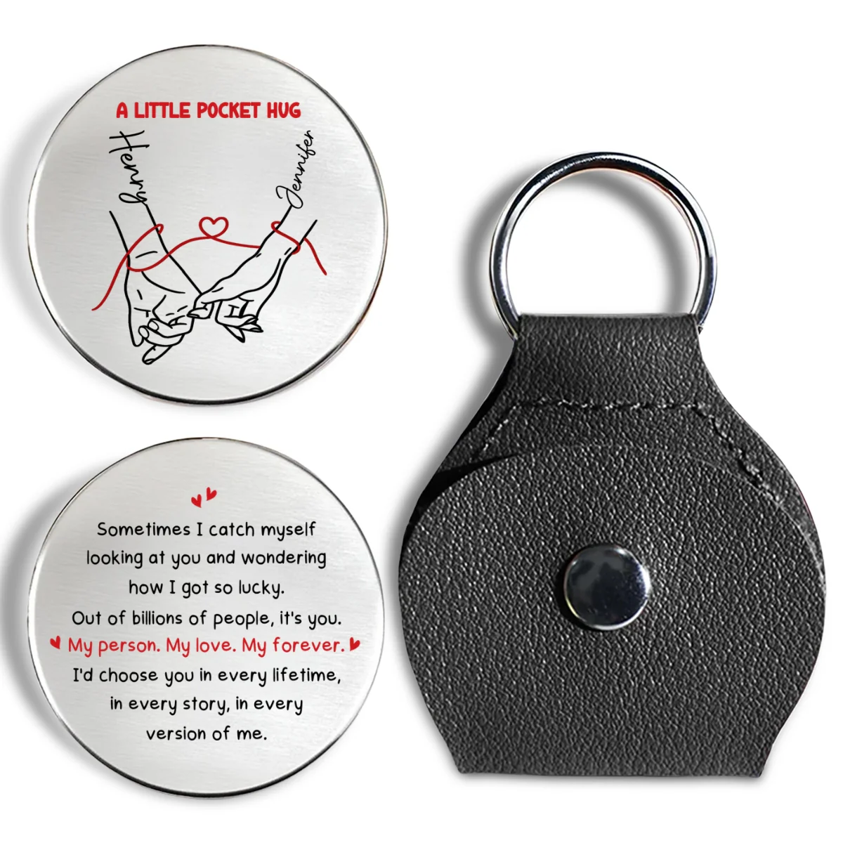 How Lucky I Am - Personalized Custom Pocket Hug - Image 8