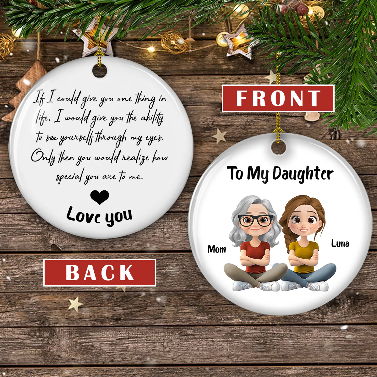 How Special You Are - Personalized Custom Ceramic Ornament - Image 2
